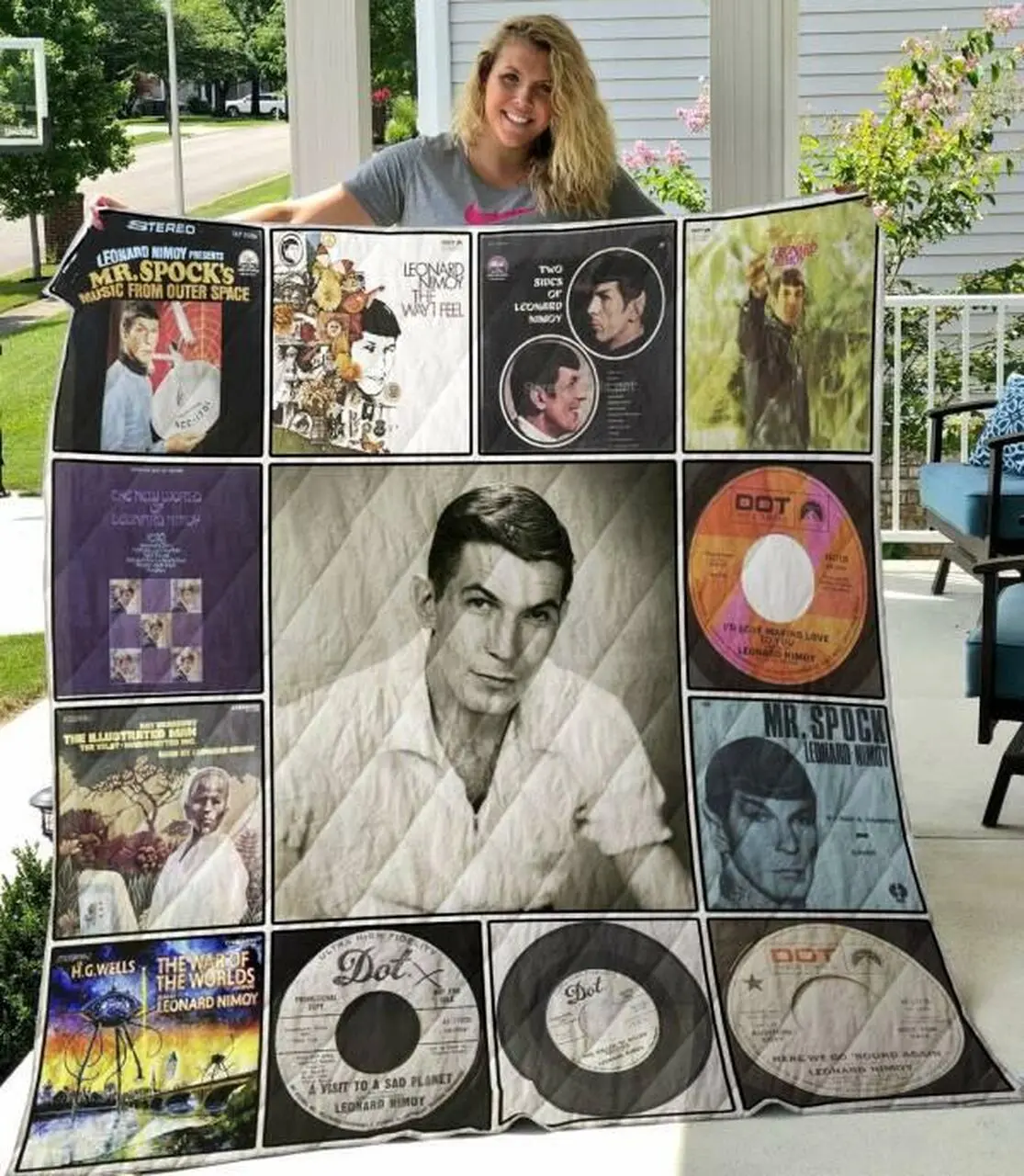 Leonard Nimoy Quilt Blanket M100605 Quilt and Home Decor