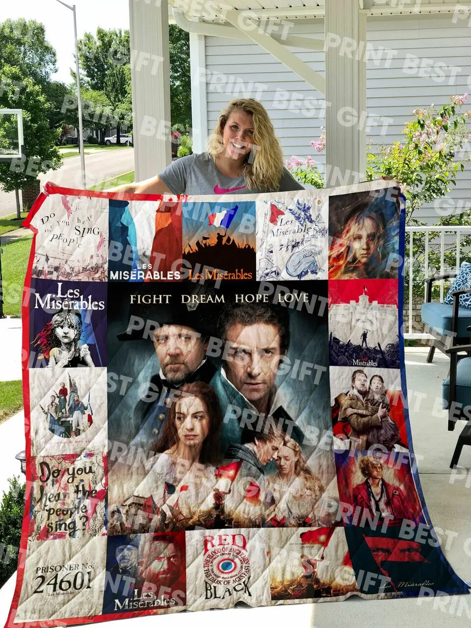 Les Miserables Poster Quilt Blanket and Home Decor