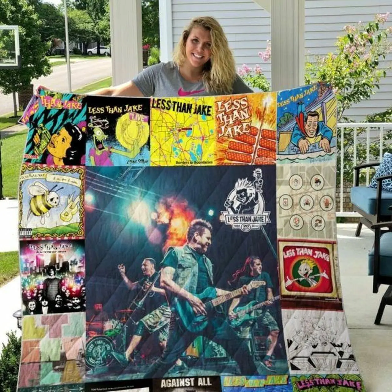 Less Than Jake Style Two 3D Personalized Customized Quilt Blanket 8 and Home Decor