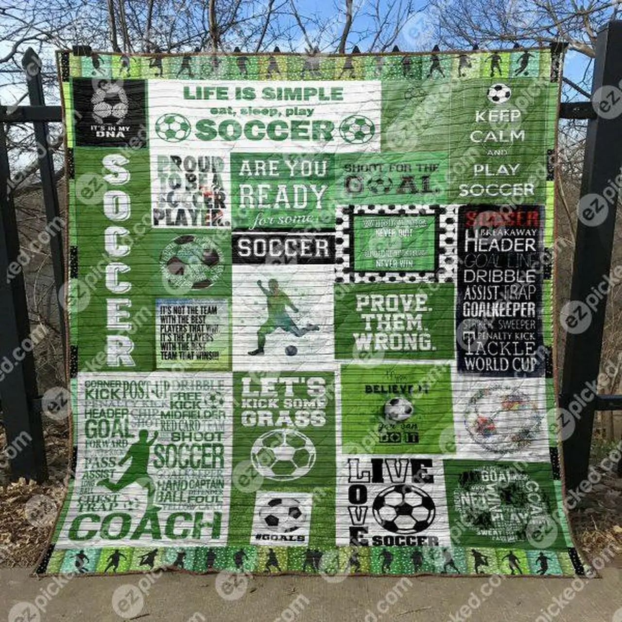 Let S Kick Some Grass Quilt Blanket Ytp0 Quilt and Home Decor