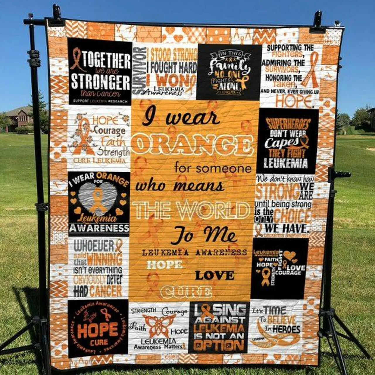 Leukemia Awareness Quilt Blanket Yct8 Quilt and Home Decor