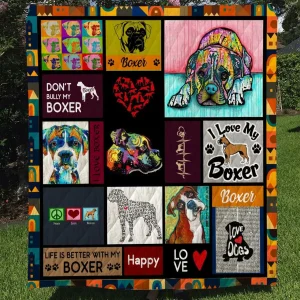 Life Is Better With Boxer Quilt and Home Decor