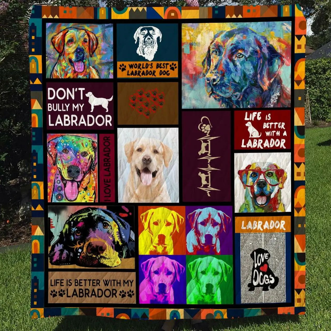 Life Is Better With Labrador Quilt and Home Decor