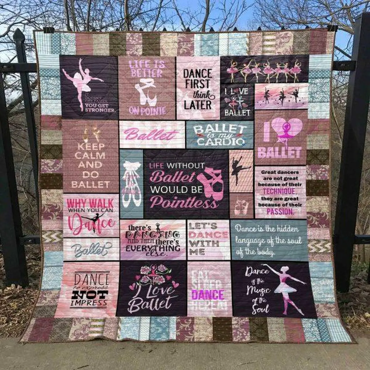 Life Without Ballet Would Be Pointless Quilt Blanket Th19 Quilt and Home Decor