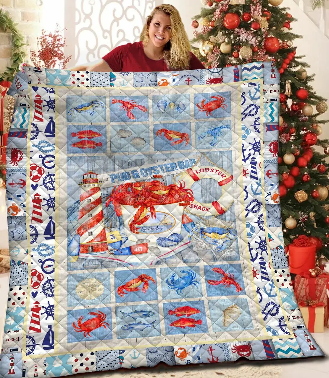Lighthouse Blaket Quilt Jwz and Home Decor