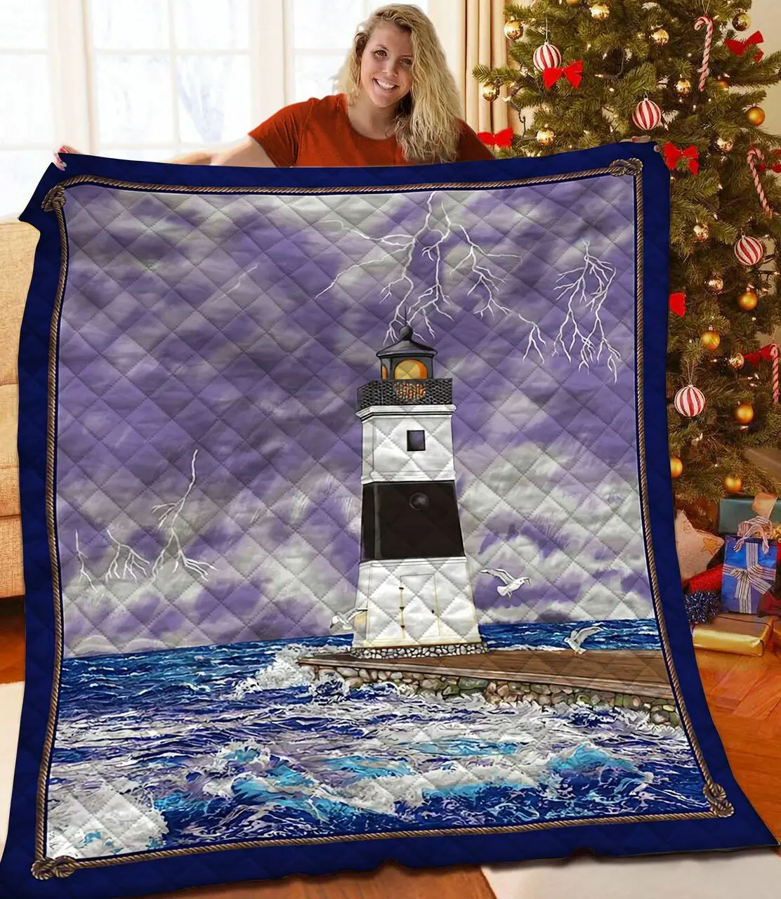 Lighthouse Quilt Jxy and Home Decor