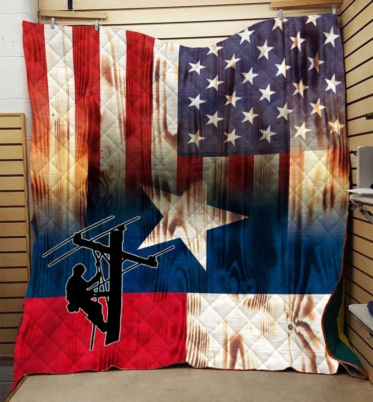Lineman Quilt Blanket Dhc0910747Vt and Home Decor