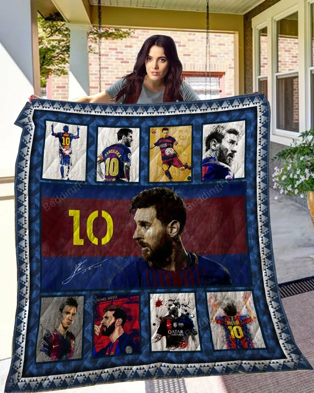 Lionel Messi Quilt Blanket and Home Decor
