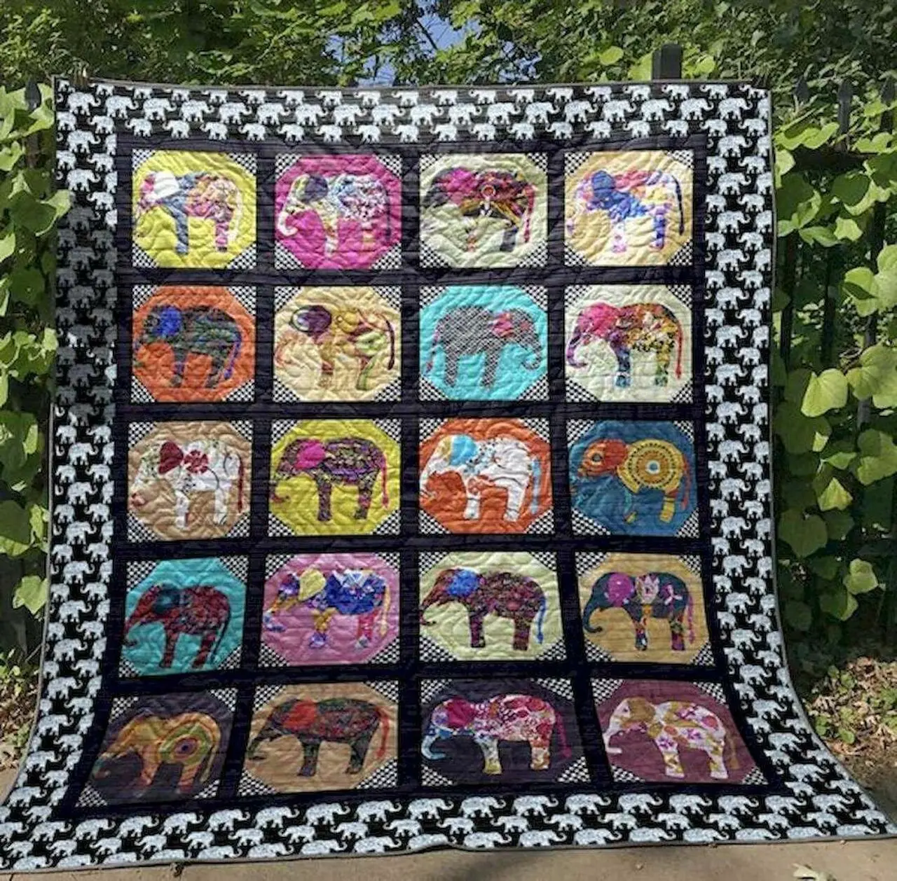 Little Elephants Clt180644 Quilt Blanket and Home Decor