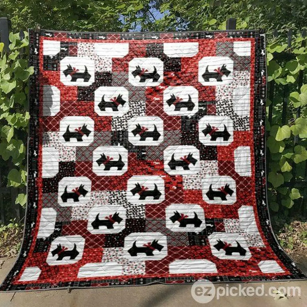 Little Scottie Quilt Blanket Tt99 Quilt and Home Decor