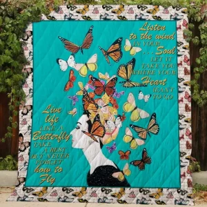 Live Like A Bufferfly Quilt Eti and Home Decor
