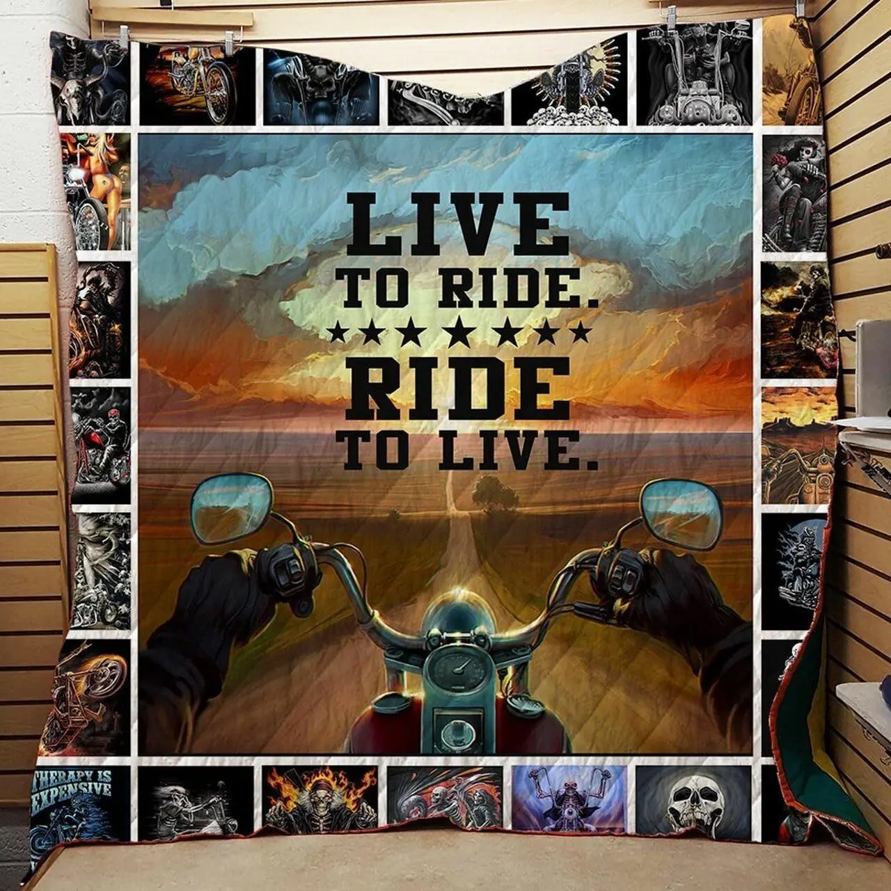 Live To Ride Clm1111340 Quilt Blanket and Home Decor