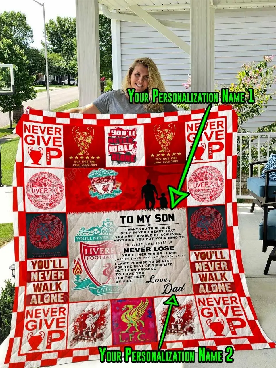Liverpool Fc Personalized Name Quilt Blanket and Home Decor