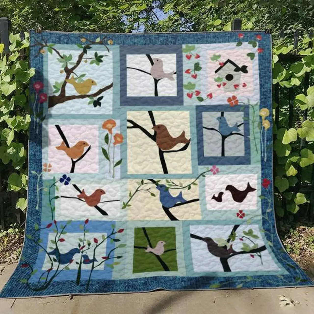 Ll Bird Quilt Blanket Ver 02 and Home Decor