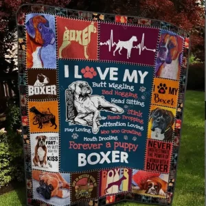Ll Boxer Dog Quilt Blanket and Home Decor