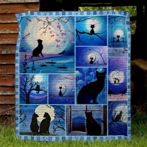 Ll Cat Quilt Blanket Ver 02 and Home Decor