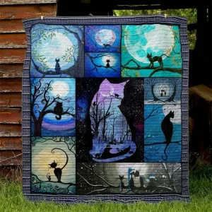 Ll Cat Quilt Blanket Ver 14 and Home Decor