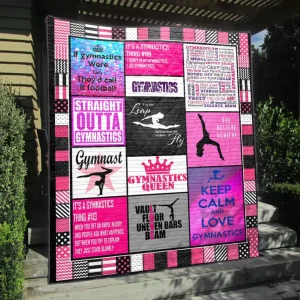 Ll Gymnastics Queen Quilt Blanket and Home Decor