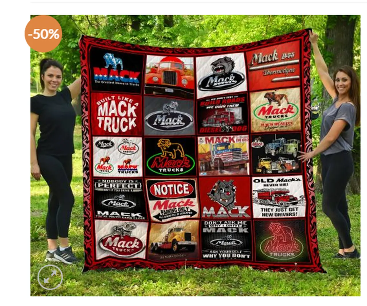 Ll Mack-Trucks Quilt Blanket and Home Decor