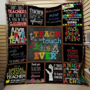 Ll – Teacher Quilt Blanket and Home Decor