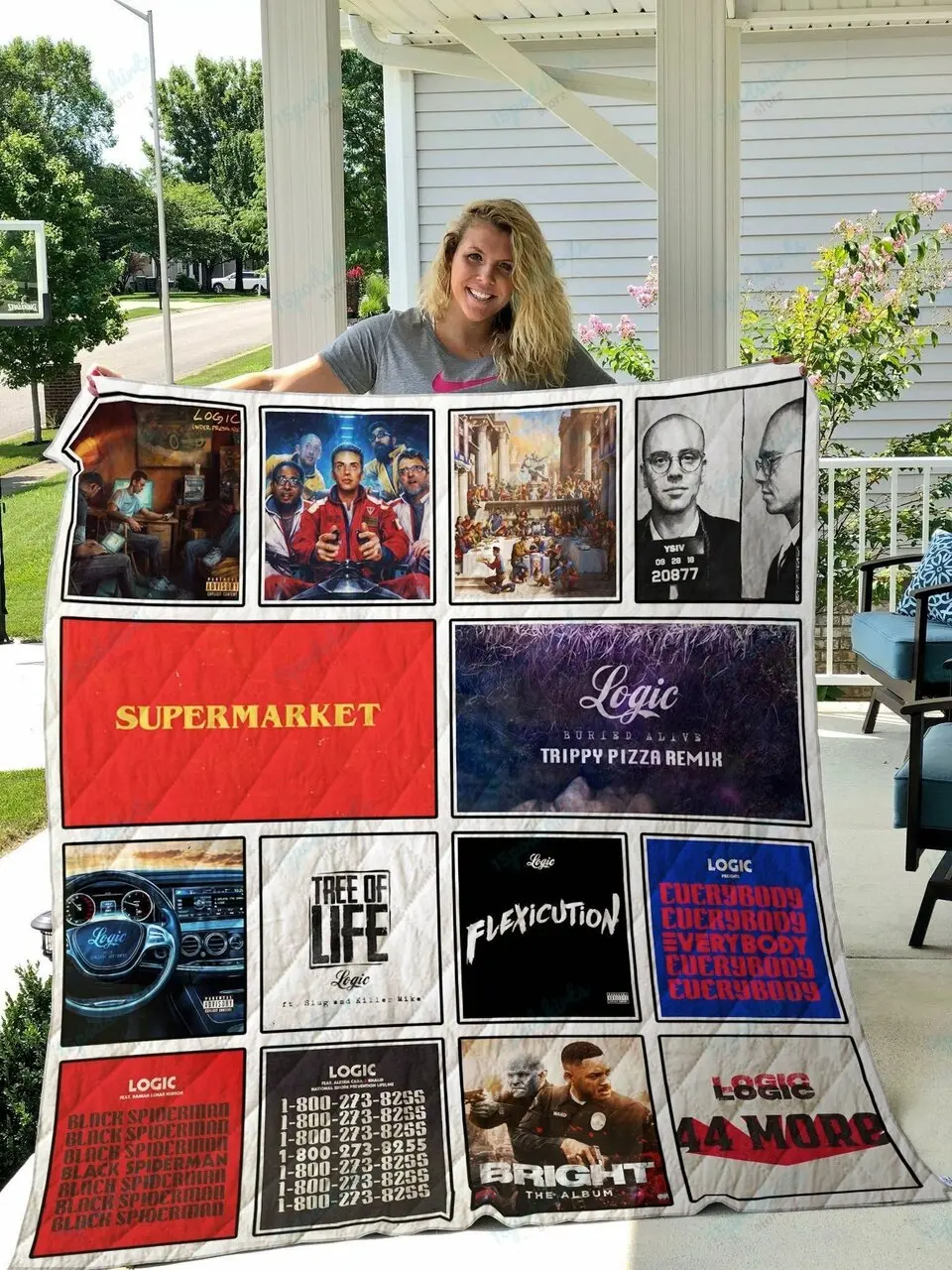 Logic Quilt Blanket and Home Decor