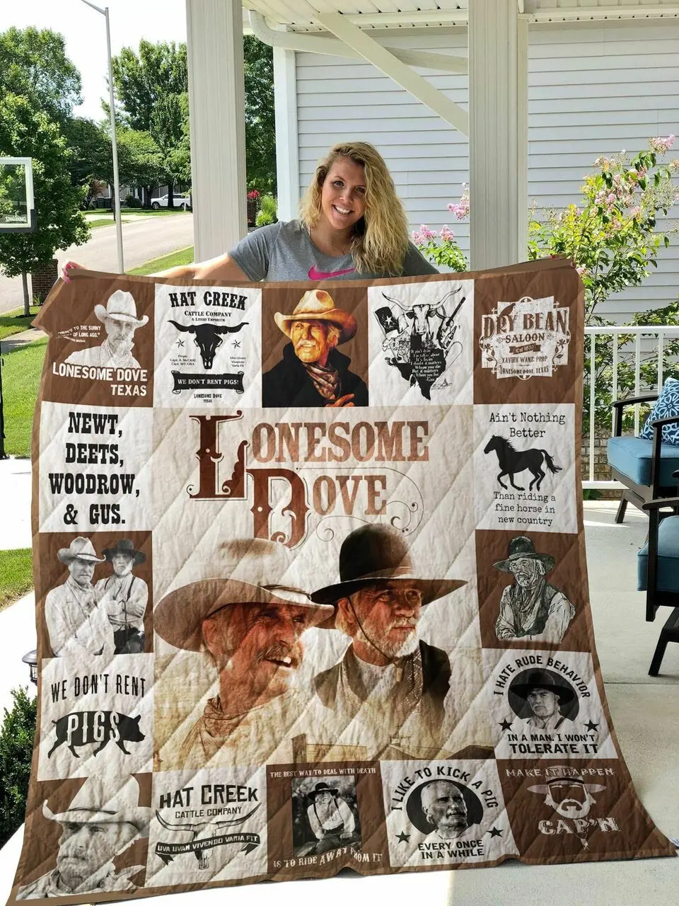 Lonesome Dove Quilt Blanket and Home Decor