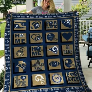 Los Angeles Rams Quilt Blanket 04 and Home Decor