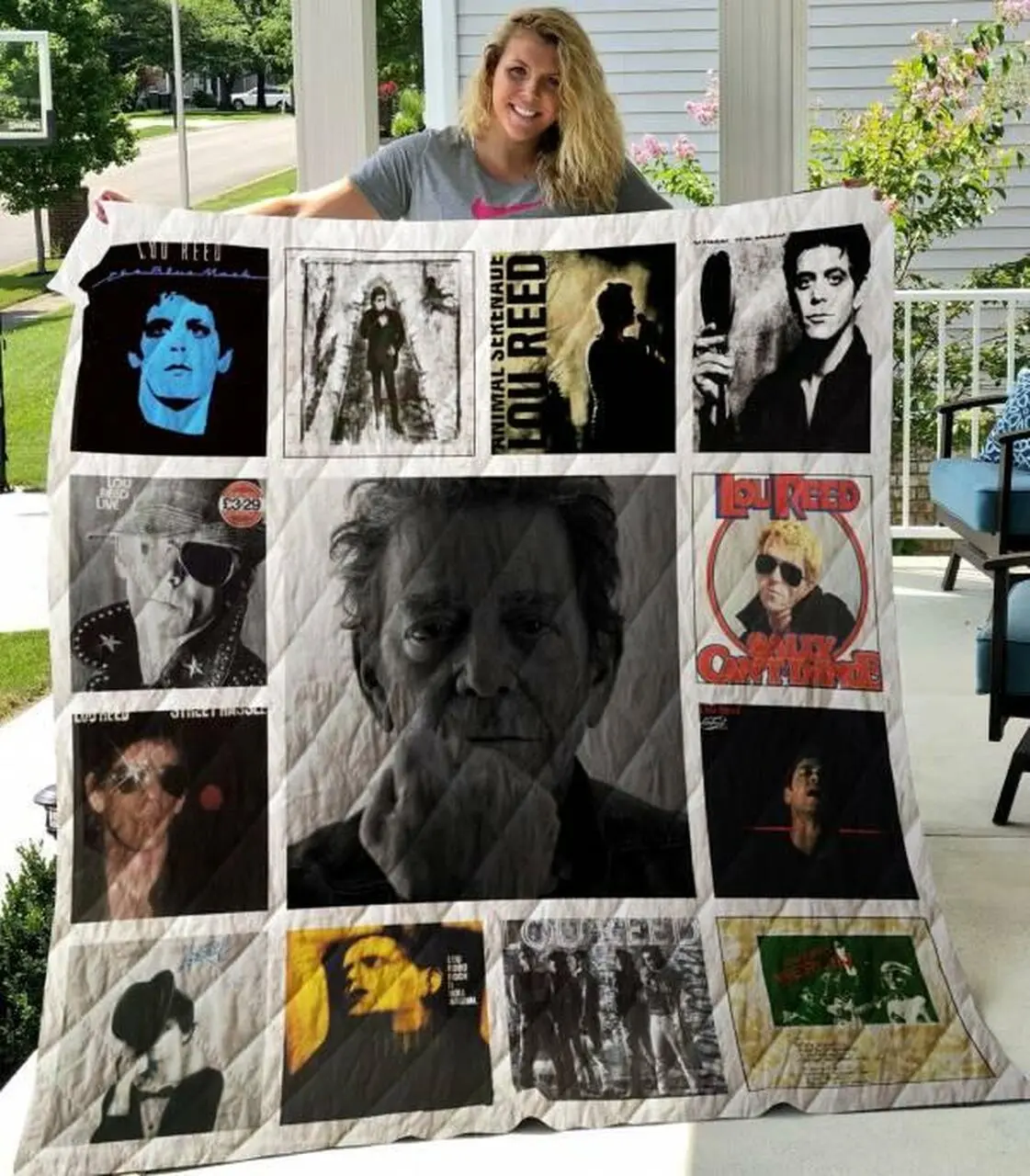 Lou Reed Quilt Blanket Limited Quilt Blanket and Home Decor