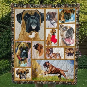 Love Boxer Quilt All Over Printed and Home Decor