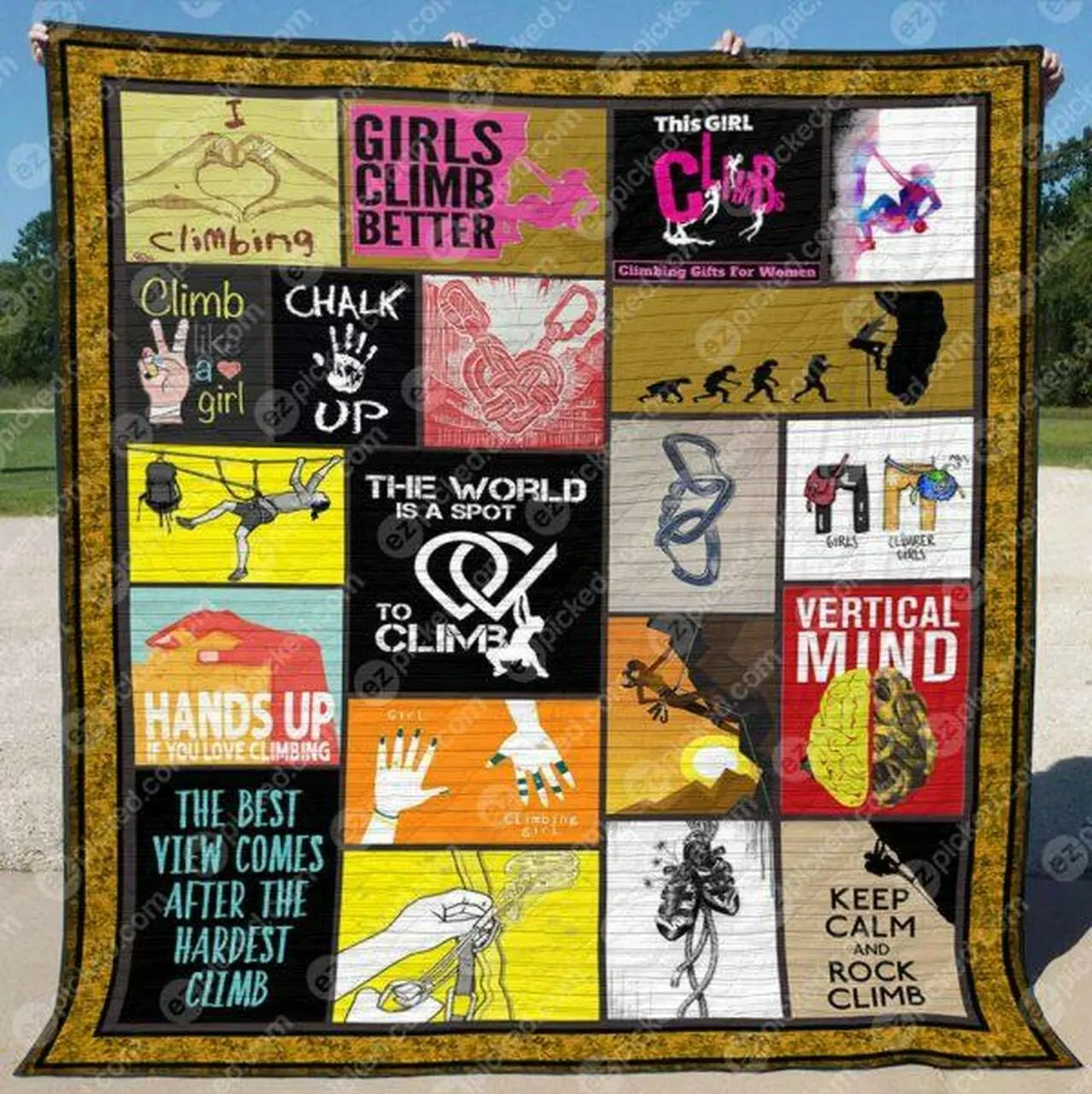 Love Climbing Quilt Blanket Vq06 Quilt and Home Decor