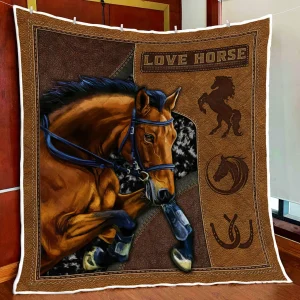 Love Horse Quilt Blanket and Home Decor