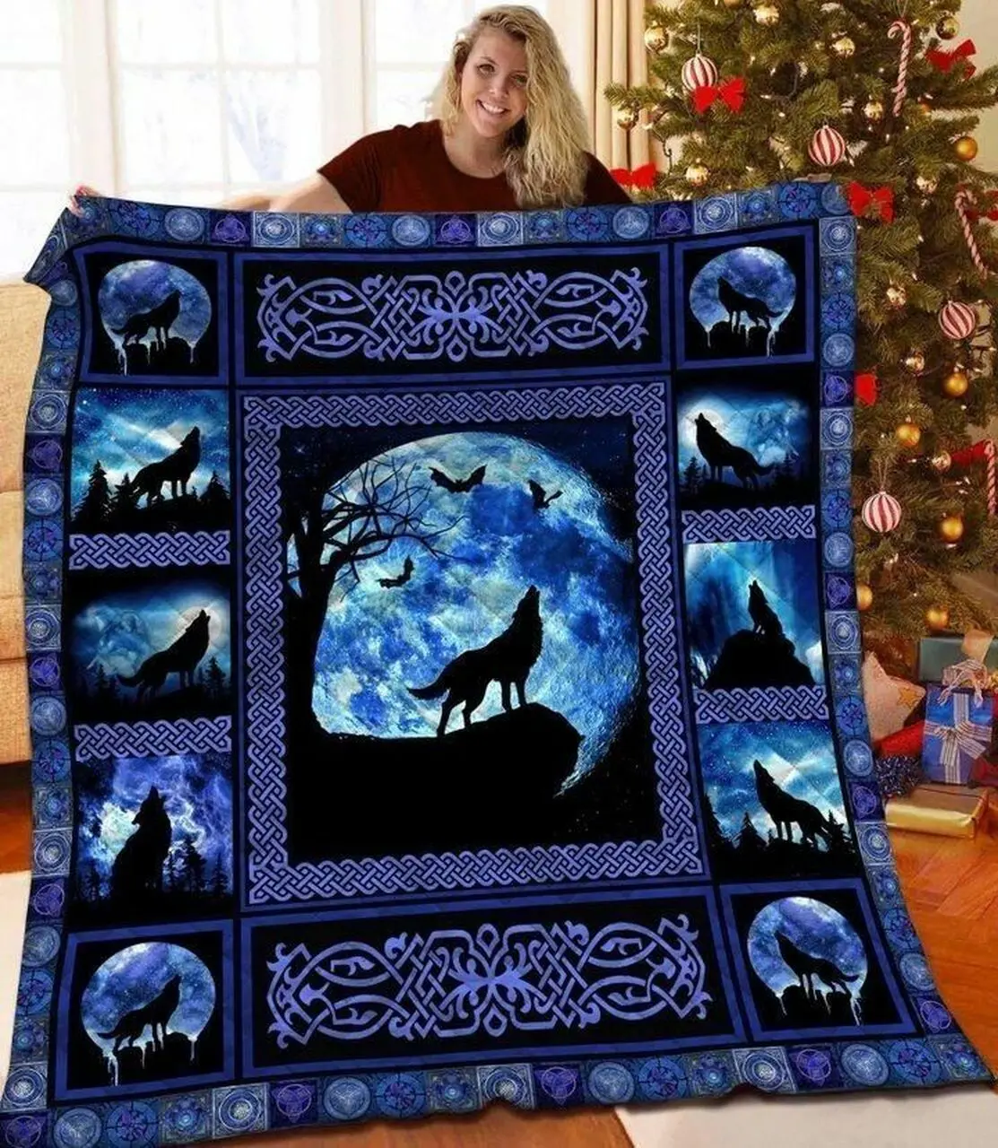 Love Wolf A7 Awesome BNI27 3D Customized Quilt and Home Decor