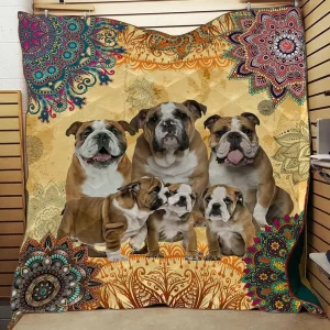 Lovely Pit Bull Quilt Drl and Home Decor