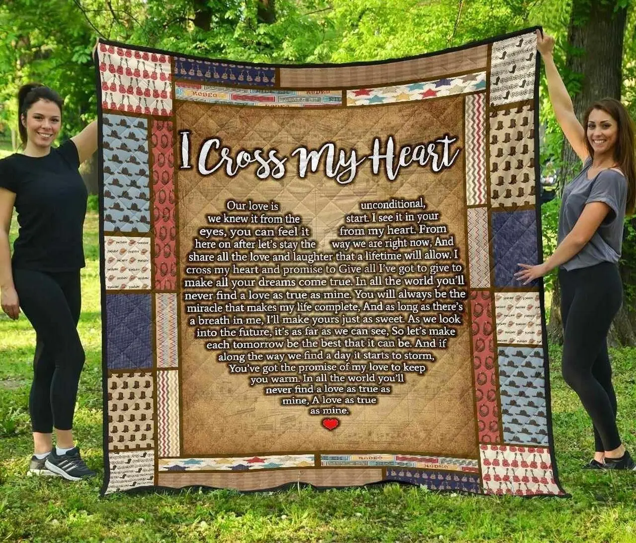 Lr Cross My Heart Blanket Th0309 Quilt and Home Decor