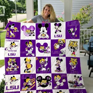 Lsu + Mickey Quilt Blanket and Home Decor