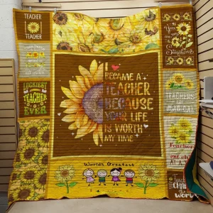 Luckiest Teacher Ever Quilt and Home Decor