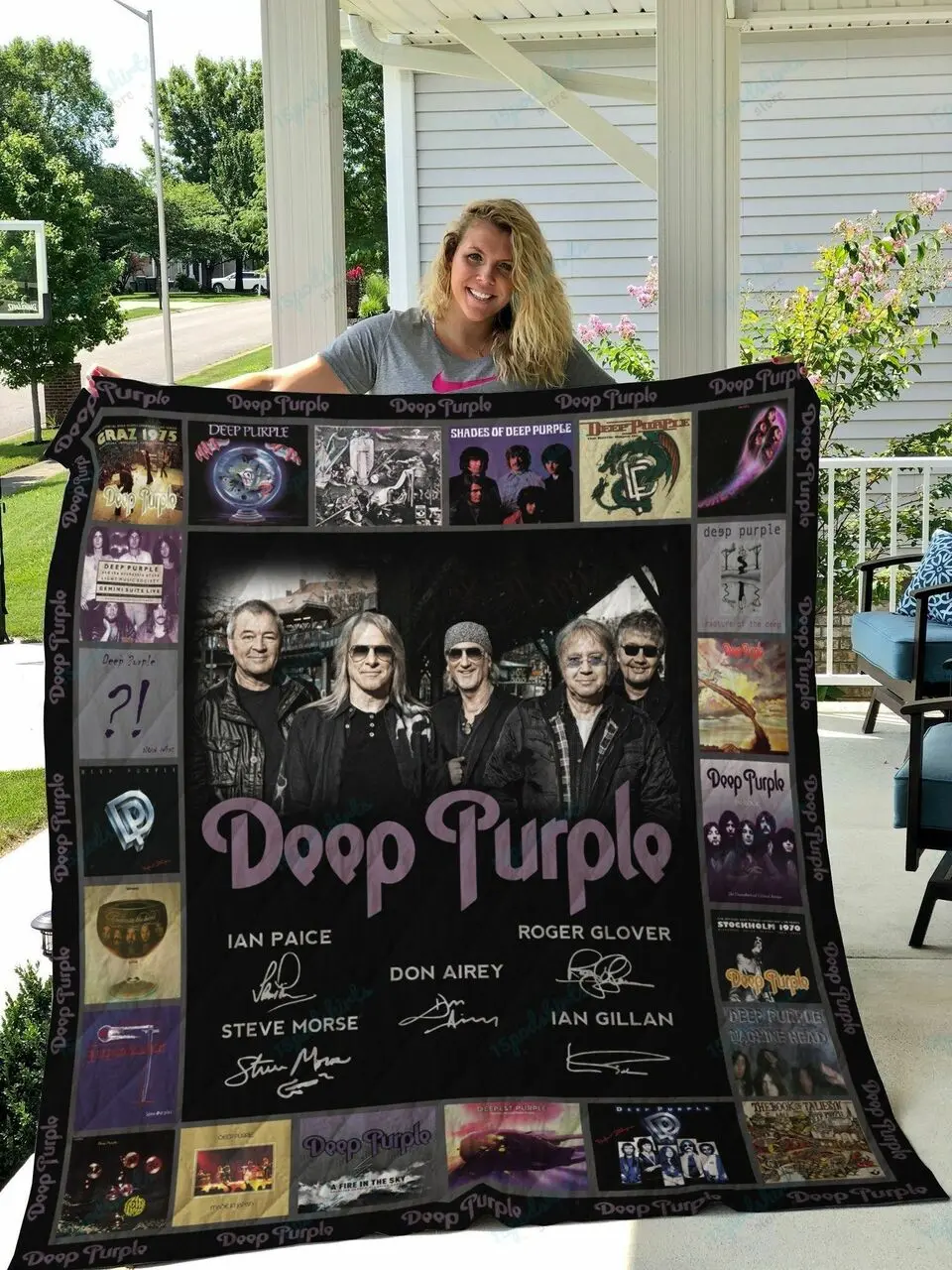 M Deep Purple Quilt Blanket and Home Decor