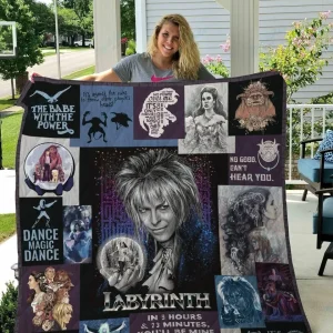 M Labyrinth Quilt Blanket and Home Decor