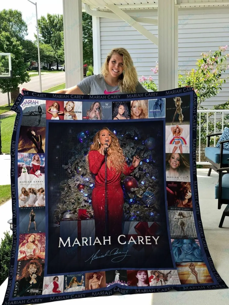 M Mariah Carey Quilt Blanket Ver 1 and Home Decor