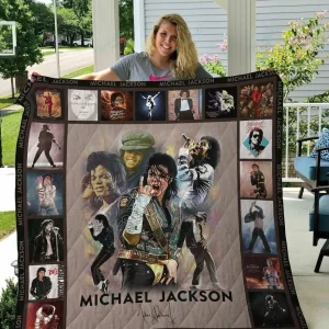 M Michael Jackson Quilt Blanket and Home Decor