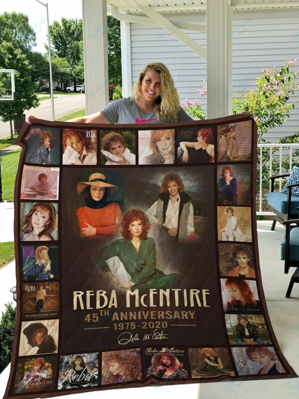 M Reba Mcentire Quilt Blanket Ver 2 and Home Decor
