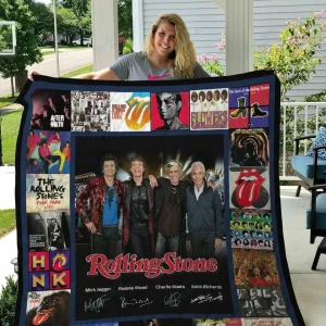 M Rolling Stone Quilt Blanket Ver 1 and Home Decor