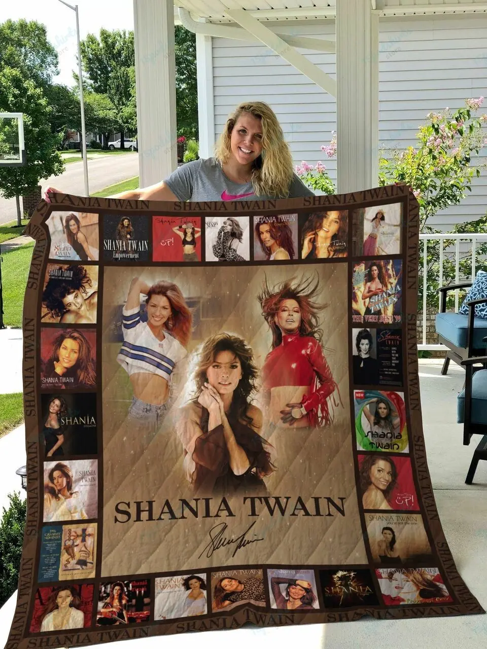 M Shania Twain Quilt Blanket and Home Decor