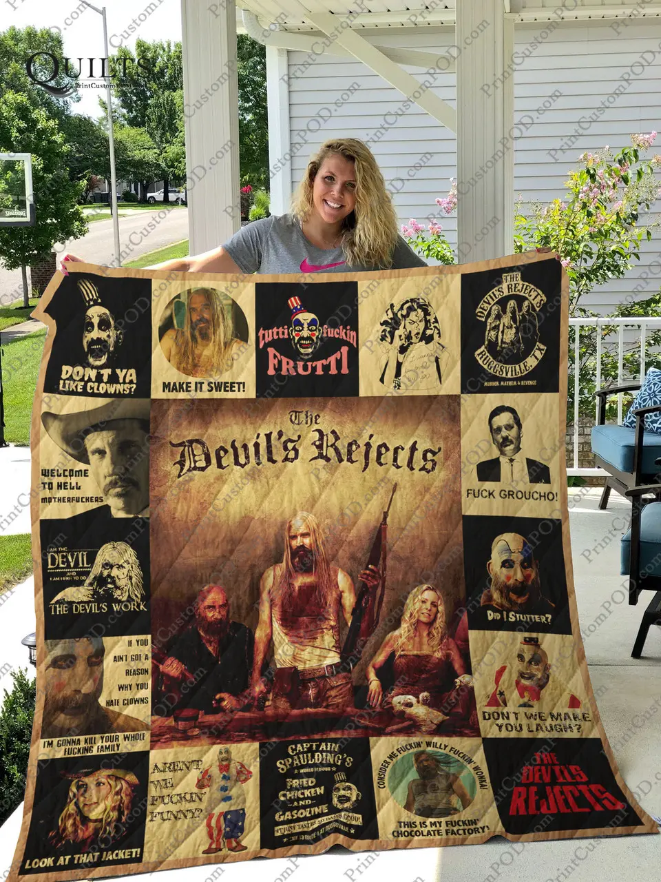 M- The Devil’S Rejects T-Shirt Quilt and Home Decor
