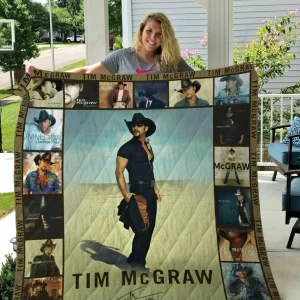 M Tim Mcgraw Quilt Blanket and Home Decor