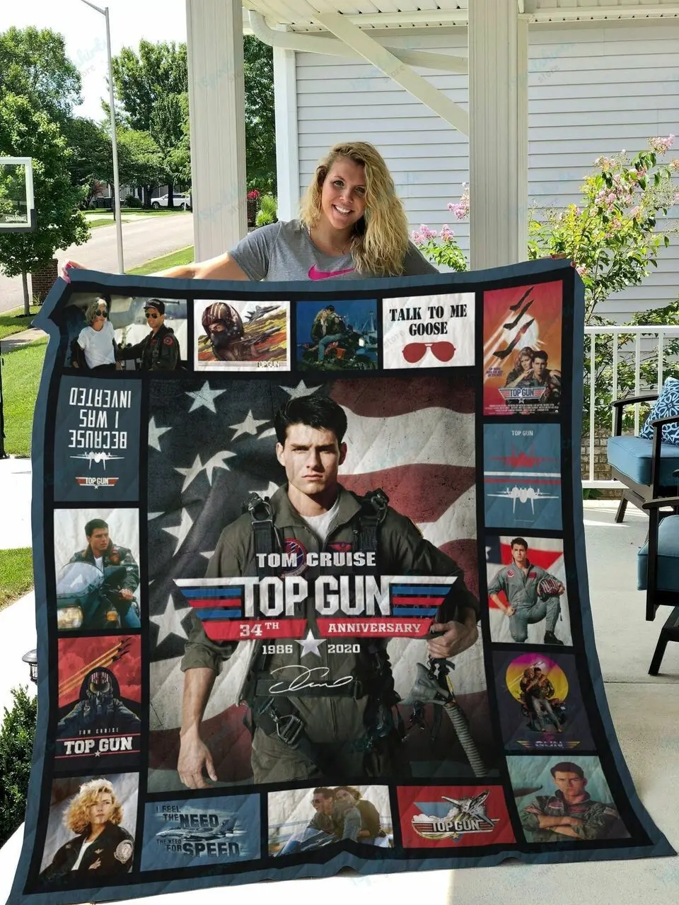 M Top Gun Quilts Blanket Ver 1 and Home Decor