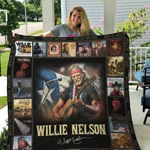 M Willie Nelson Quilt Blanket Ver 1 and Home Decor