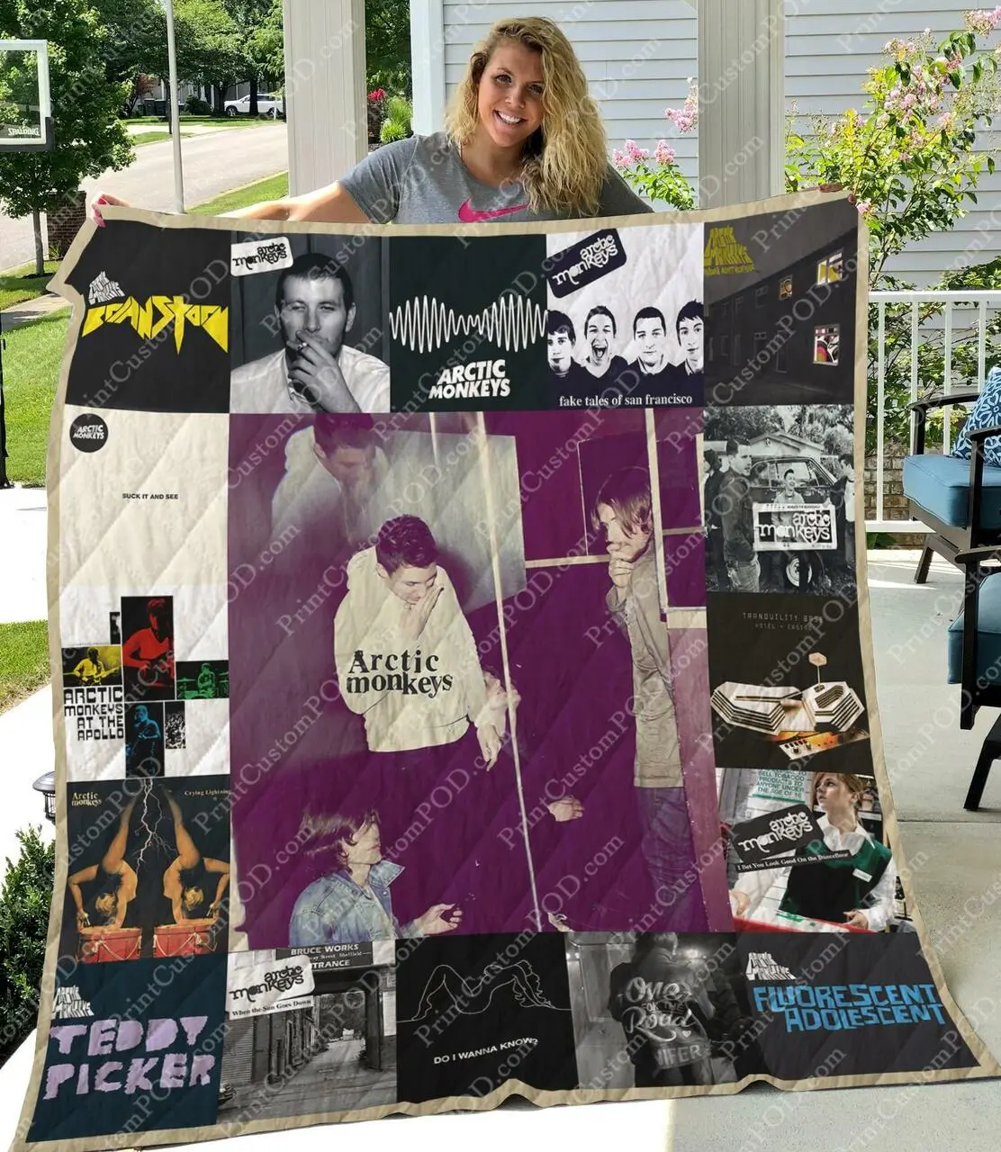 M300705 Arctic Monkeys Quilt Blanket Quilt and Home Decor