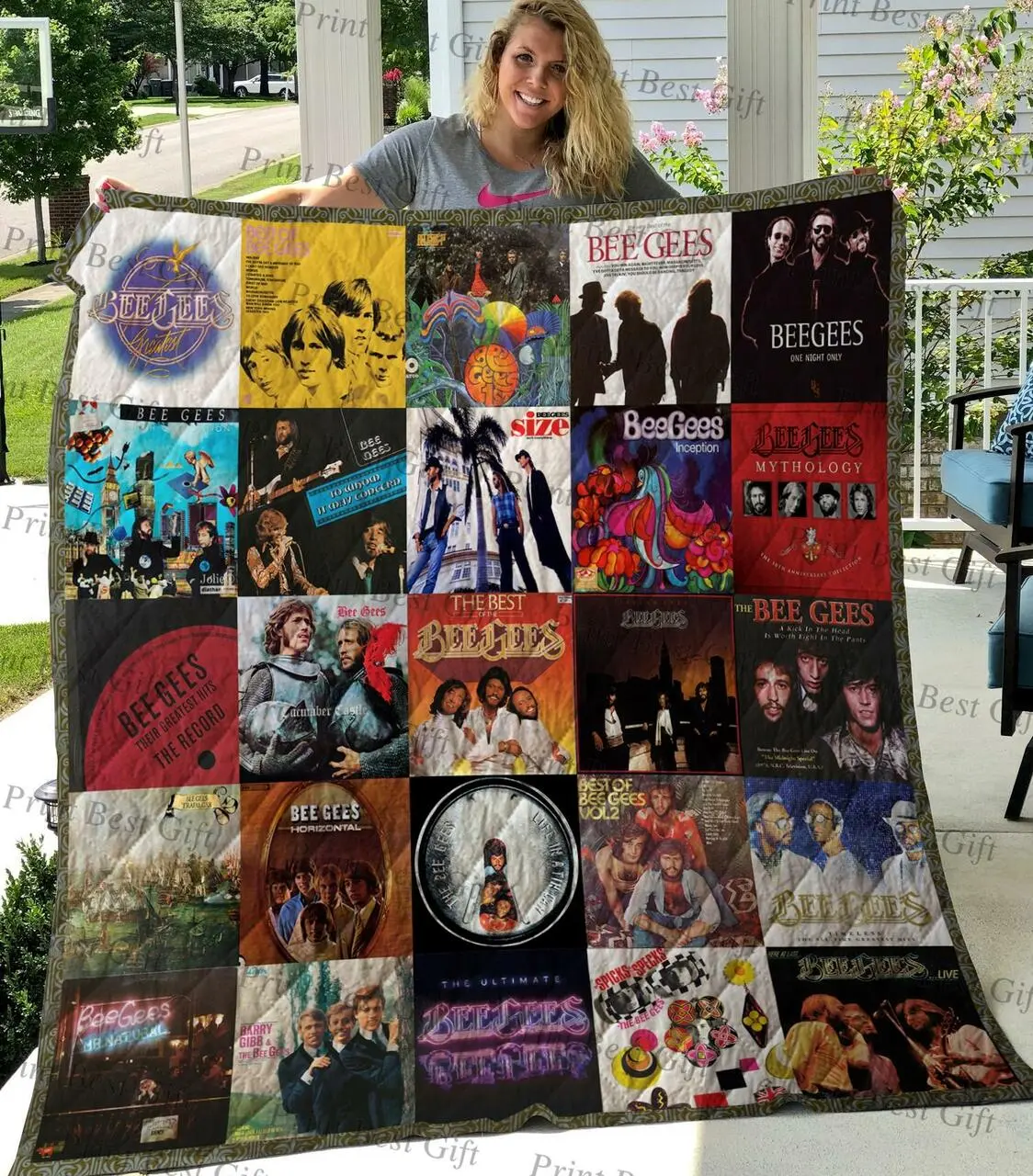 M310734 Bee Gees Quilt Blanket Quilt and Home Decor