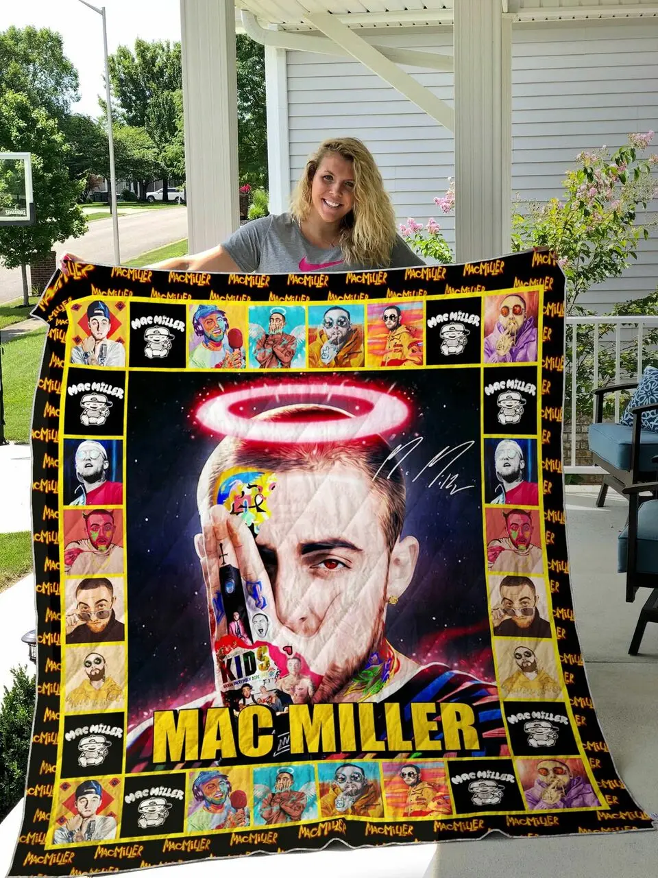 Mac Miller All Season Plus Size Quilt Blanket Ver 6 and Home Decor